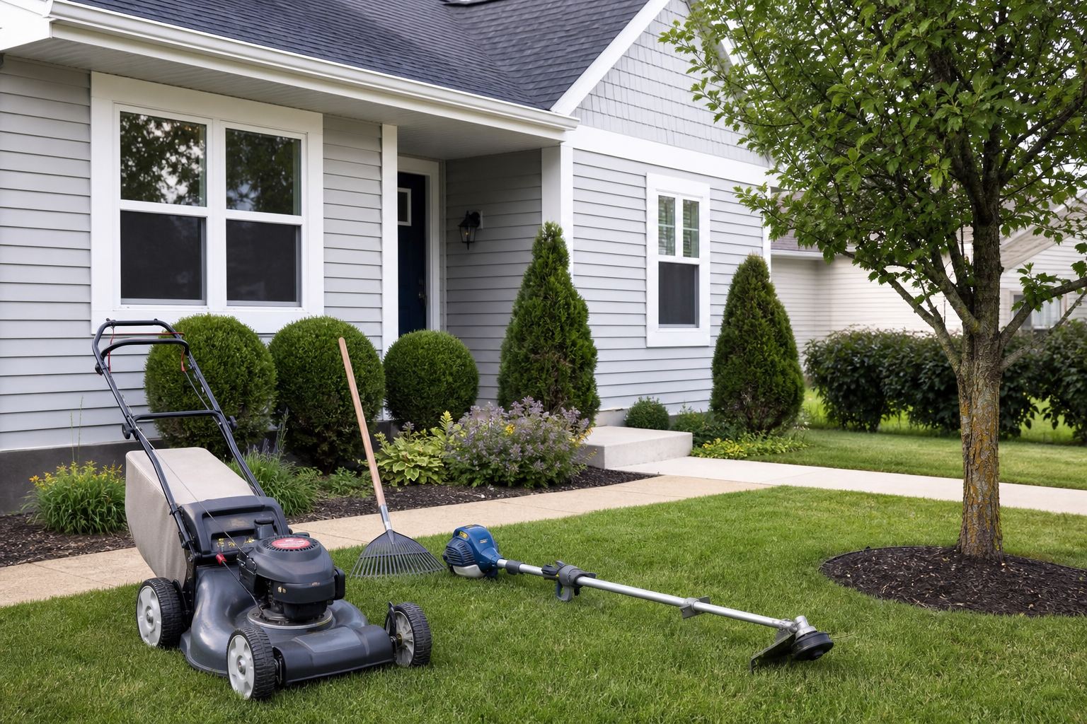 Exterior rental property landscaping and maintenance tools